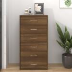 vidaXL Servantă cu 6 sertare, stejar maro, 50x34x96 cm, lemn (815365) Comoda
