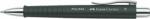  Golyóstoll, 0, 7 mm, nyomógombos tolltest, fekete tolltest, FABER-CASTELL "Poly Ball", kék