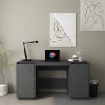 vidaXL Birou, gri, 140x50x75 cm, lemn masiv de pin (814326)