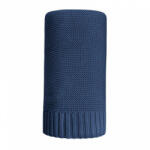  Bambusz kötött takaró NEW BABY 100x80 cm sötét kék