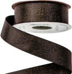  Csillogó szatén szalag 25mm x 10m - Fekete (GS25-96)