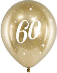 PartyDeco Baloane din latex - aurii numărul 60 6 buc