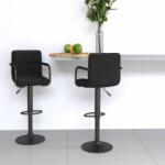 vidaXL Scaune de bar, 2 buc. , negru, catifea (334656)