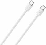 RealPower 404306 USB-C apa - USB-C apa Adat és töltő kábel - Fehér (1m) (404306)