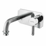 Bugnatese Athena 2-lyukas fali mosdócsaptelep leeresztő nélkül, 22 cm-es kifolyóval, bronz 8543BR (8543BR)