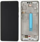 Samsung NBA001LCD1011205505 Gyári Samsung Galaxy A73 5G ezüst OLED kijelző érintővel kerettel előlap (NBA001LCD1011205505)