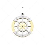  BALCANO - Sailor / Hajókormány alakú nemesacél medál, 18K arany bevonattal