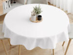 Goldea față de masă 100% bumbac solid - albă - rotundă Ø 275 cm Fata de masa