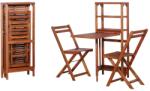 vidaXL Set mobilier bistro pliabil, 3 piese, lemn acacia 44013