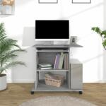 vidaXL Birou pentru computer, gri sonoma, 80x50x75 cm, lemn prelucrat (815544)