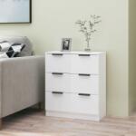 vidaXL Servantă, alb extralucios, 60x30x70 cm, lemn prelucrat (811076) Comoda