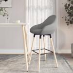 vidaXL Scaun de bar, gri deschis, material textil (338704)