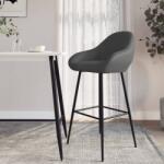 vidaXL Scaun de bar, gri, piele ecologică (338697)