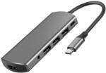 Vcom USB Type-C átalakító kábel (HDMI + Jack + Type-C + USB 3.0) (CU466)