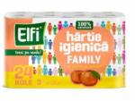 Elfi Hartie Igienica Family, Piersica, 3 straturi, 24 role