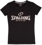 Spalding Essential Logo Tee Damen Rövid ujjú póló 40221627-black Méret L - weplayhandball