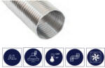 ProInvest Tub extensibil aluminiu dublu comprimat 1.5 m (Diametru x Lungime: 200mm x 1.5m) (PIV-40526)