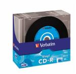 Verbatim CD-R lemez, bakelit lemez-szerű felület, AZO, 700MB, 52x, 10 db, vékony tok, VERBATIM Vinyl (CDV7052V10VIN) - pencart
