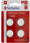 Verbatim Gombelem, CR2032, 4 db, VERBATIM Premium (VECR20324) - pencart