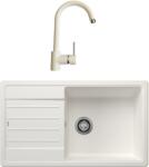 BLANCO 523328+2321/PS98 - Blanco Legra XL 6 S gránit mosogató fehér 860X500 + Olasz ívelt csaptelep fehér szett (523328+2321/PS98)