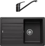 BLANCO 526083+2560/PS70 - BLANCO LEGRA 45 S gránit mosogató 780X500 fekete + Olasz álló csaptelep fekete szett (526083+2560/PS70)