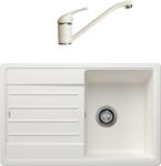 BLANCO 522203+2560/PS98 - Blanco Legra 45 S gránit mosogató 780X500 fehér + Olasz álló csaptelep fehér szett (522203+2560/PS98)