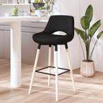 vidaXL Scaun de bar, negru, material textil (338680)