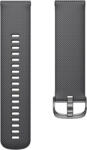 Ricardo Curea Quick Release 20mm, silicon, negru, negru, cataramă neagră (Garmin Venu, Venu Sq, Venu 2 plus, etc. )