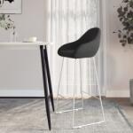 vidaXL Scaun de bar, negru, catifea (338715)