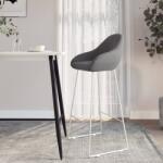 vidaXL Scaun de bar, gri deschis, catifea (338718)