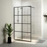 vidaXL Paravan de duș walk-in negru 90x195 cm sticlă ESG transparentă (151034)