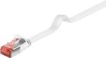 Goobay Cablu de retea RJ45 flat FTP Cat. 6 1m Alb, Goobay G94915 (G94915)