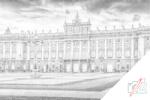  PontPöttyöző - Királyi palota, Madrid Méret: 40x60cm, Keretezés: Keret nélkül (csak a vászon), Szín: Zöld