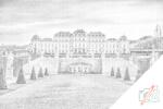  PontPöttyöző - Belvedere kastély, Bécs Méret: 40x60cm, Keretezés: Keret nélkül (csak a vászon), Szín: Piros