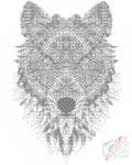  PontPöttyöző - Mandala farkas Méret: 40x50cm, Keretezés: Keret nélkül (csak a vászon), Szín: Piros