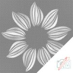  PontPöttyöző - Mandala 8 Méret: 50x50cm, Keretezés: Keret nélkül (csak a vászon), Szín: Fekete