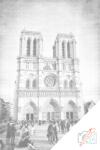  PontPöttyöző - Notre-Dame-székesegyház 3 Méret: 40x60cm, Keretezés: Keret nélkül (csak a vászon), Szín: Piros