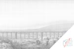  PontPöttyöző - Ribblehead viadukt Méret: 40x60cm, Keretezés: Keret nélkül (csak a vászon), Szín: Piros