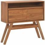 vidaXL Masă consolă, 80x30x80 cm, lemn masiv de tec (326135)