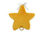  BabyLion Prémium Zenélő csillag párna - Mustár - babatappancs