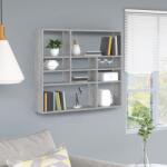 vidaXL Raft de perete, sonoma gri, 90x16x78 cm, lemn compozit (815559) Raft
