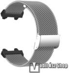  Xiaomi Amazfit T-Rex 2, Okosóra milánói szíj, Rozsdamentes acél, Fém háló kialakítás, Csatos, 109+92mm hosszú, csavarhúzóval, Tengely nélkül, Ezüst