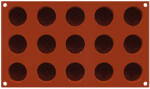 Silikomart Forma Silicon Cilindru Decor Maur O 4 x H 1.6 cm, 15 cavitati, 19 ml (SF378) (36.378.00.0060) Forma prajituri si ustensile pentru gatit