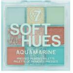 W7 Paletă farduri de ochi - W7 Soft Hues Aquamarine Pressed Pigment Palette 8.1 g