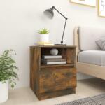 vidaXL Noptieră, stejar fumuriu, 40x40x50 cm, lemn prelucrat (815816)