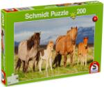 Schmidt Spiele Puzzle Schmidt din 200 de piese - Familia de cai (56199) Puzzle