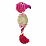 Perfect Pet Jucarie pentru caini si pisici - Flamingo roz cu sfori si sunet