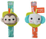 Bright Starts Csörgő karkötő rágókával 2 db majom/elefánt 0hó+ - babyshopkaposvar