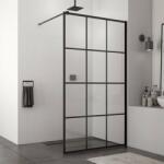 SanSwiss Paravan de dus tip Walk-in SanSwiss Easy STR4P Loft 75 negru mat 80x200 cm sticla securizata 8 mm (STR4P0800675) - neakaisa