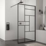 SanSwiss Paravan de dus tip Walk-in SanSwiss Easy STR4P Loft 73 negru mat 140x200 cm sticla securizata 8 mm (STR4P1400673) - neakaisa